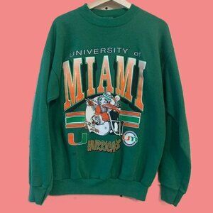 NCAA Miami Mascot Crewneck Sweatshirt, NCAA Miami Logo Shirt, University Miami